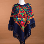 large square ethnic print scarf, view 12 - MRSLM