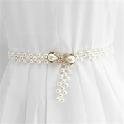 women's rhinestone pearl waist chain, view 11 - MRSLM