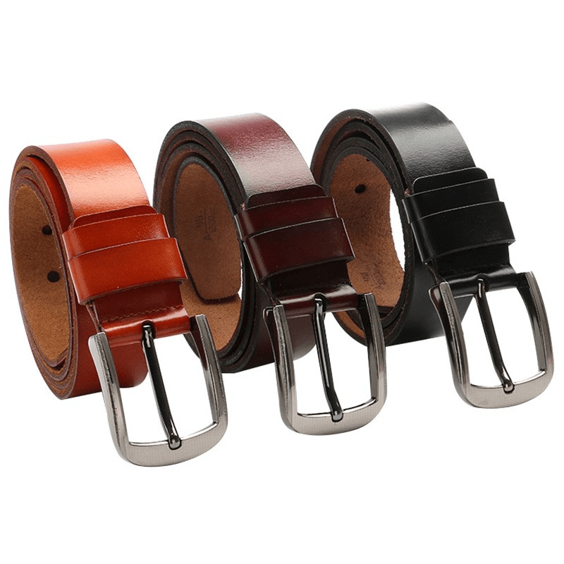 Men's retro leather pin buckle belt - MRSLM