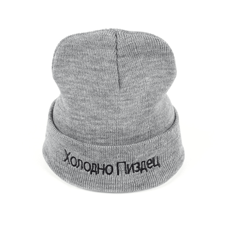 men and women embroidered knitted hat - MRSLM