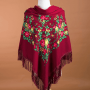 large square ethnic print scarf, view 9 - MRSLM