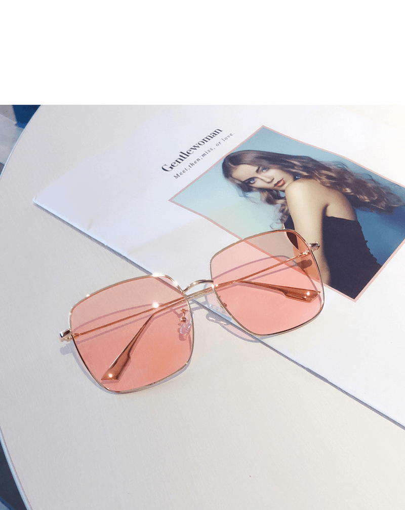 Square metal frame sunglasses, view 2 - MRSLM