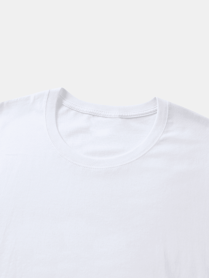 Mens 100% Cotton Mushroom Baby Print Plain Casual T-Shirt - MRSLM