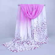 Leopard print chiffon long scarf - MRSLM