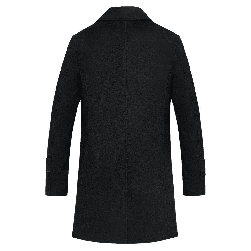 men's long lapel wool coat, view 5 - MRSLM