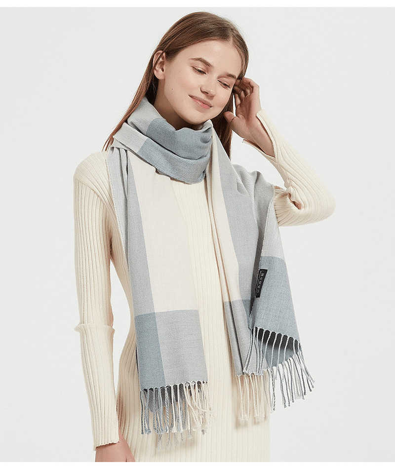 women's dual-use plaid scarf - MRSLM