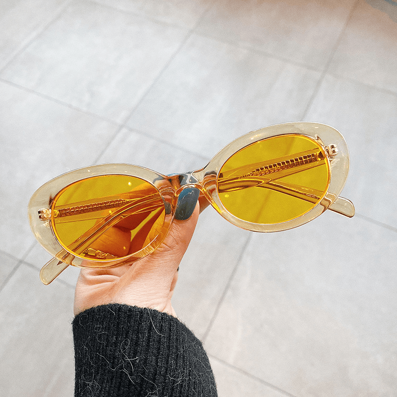 women's small frame oval sunglasses, view 4 - MRSLM