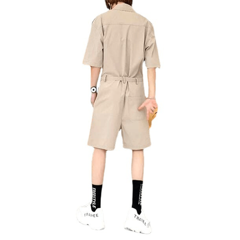 Men's belted romper jumpsuit, view 3 - MRSLM