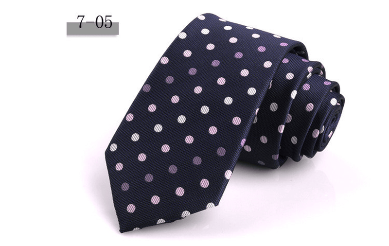 men's striped jacquard necktie, view 8 - MRSLM