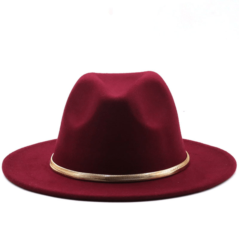 Fashion Autumn and Winter New Men'S and Women'S Woolen Top Hat Jazz - MRSLM