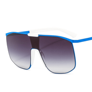 Large one-piece metal frame sunglasses, view 4 - MRSLM