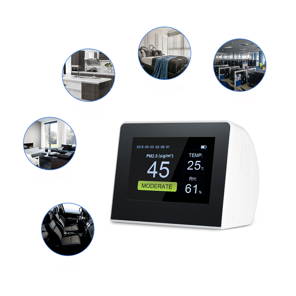 K6-B K6-D Digital Multifunctional Gas Analyzer Air Quality Tester Indoor/Outdoor CO2 Meter HCHO & TVOC Detector Monitor - MRSLM