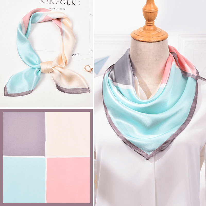 New Spring Silk Scarf Small Square Scarf Hangzhou Silk Thin Scarf - MRSLM