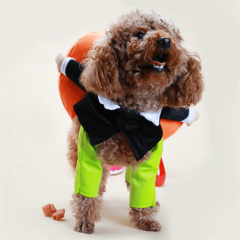 Funny Pet Dog Pumpkin Moveing Suits Pet Party Festival Apparel Clothing Costume Winter Clothes - MRSLM