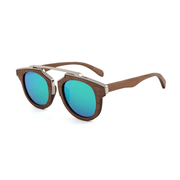 bamboo and wood polarized sunglasses, view 3 - MRSLM