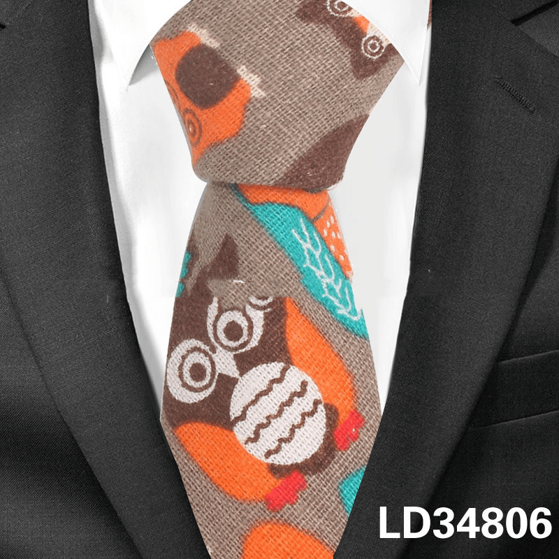 cartoon animal print tie, view 11 - MRSLM