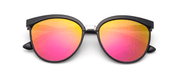 Women's retro reflective large frame sunglasses, view 3 - MRSLM