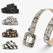 Women's animal print belt with pin buckle, view 3 - MRSLM