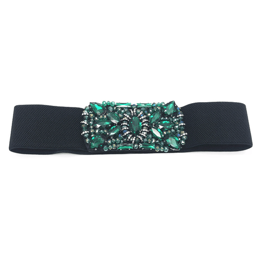 women's crystal rhinestone belt, view 3 - MRSLM