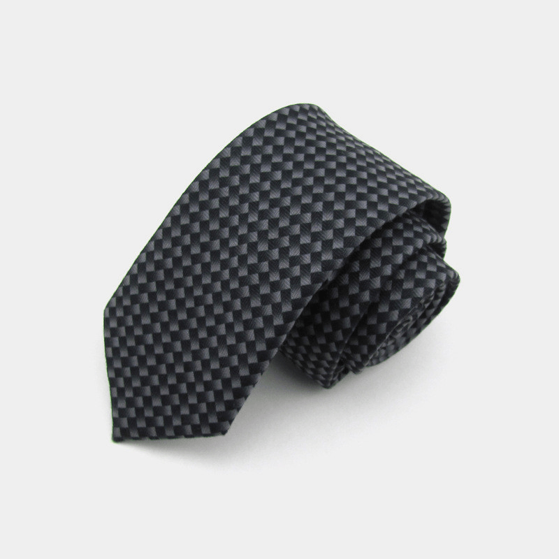 slim striped flannel tie, view 11 - MRSLM