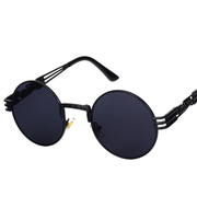 personality steampunk round frame sunglasses, view 4 - MRSLM