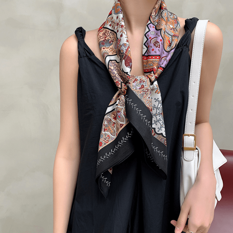 Retro Women'S Simple All-Match Western Fashion Temperament Twill Scarf - MRSLM