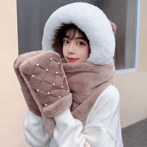 wool hat scarf gloves set - MRSLM