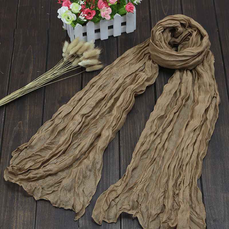 Plain candy color fold scarf, view 23 - MRSLM