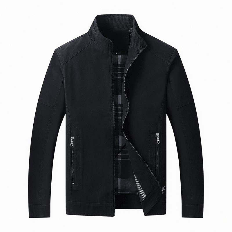 stand-up collar zip jacket, view 7 - MRSLM