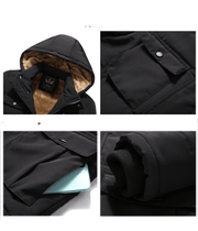 men's mid-length padded hooded jacket, view 7 - MRSLM