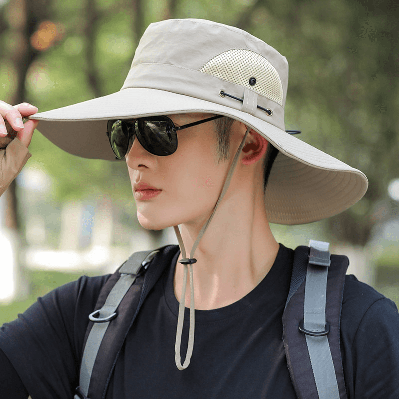 men's wide brim fisherman hat, view 3 - MRSLM