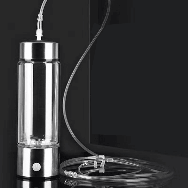 Ipree® 450Ml Hydrogen-Rich Water Ionizer Maker Cup Generator Glass Bottle Mug USB Charging Glass Water Bottle - MRSLM