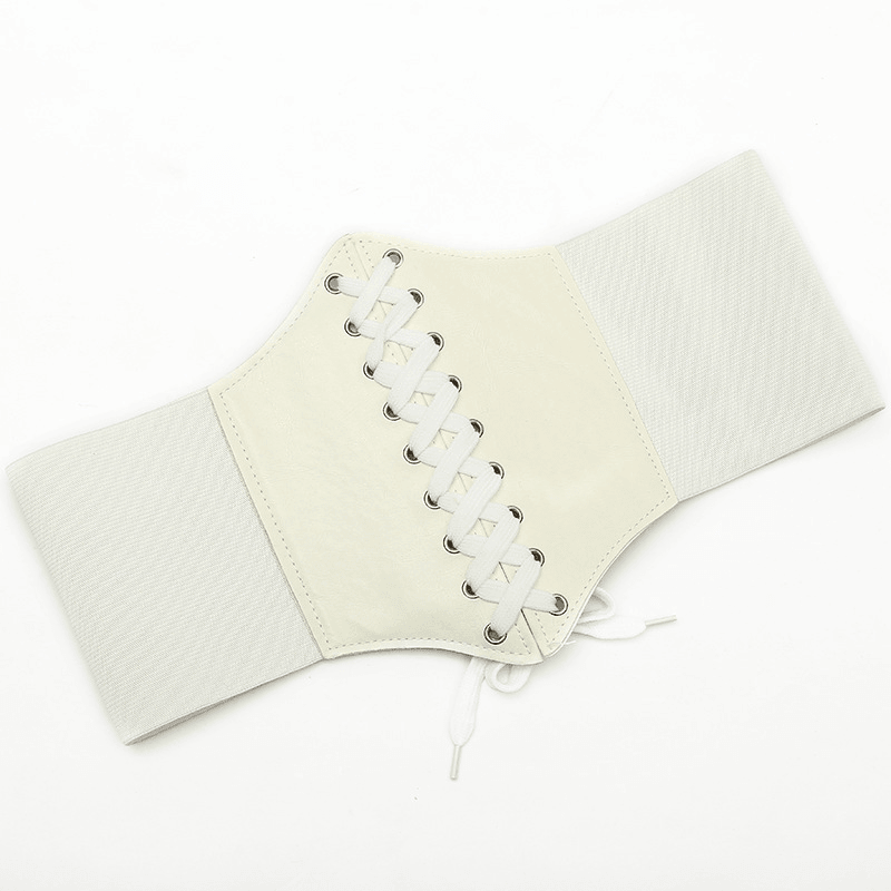 Women's wide elastic waist belt, view 3 - MRSLM