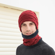men's knit hat and scarf set, view 3 - MRSLM