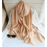 pure color satin scarf for travel and beach, view 8 - MRSLM