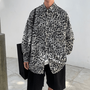 leopard print shirt jacket, view 3 - MRSLM