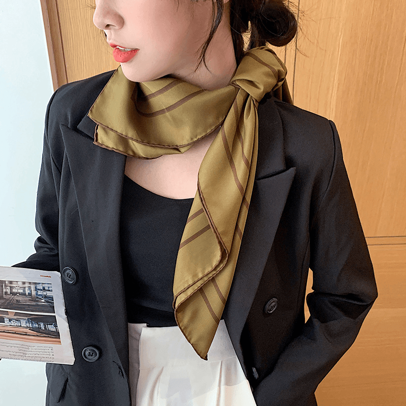 retro geometric large square scarf, view 15 - MRSLM