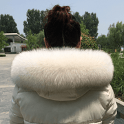 fox fur collar scarf, view 3 - MRSLM