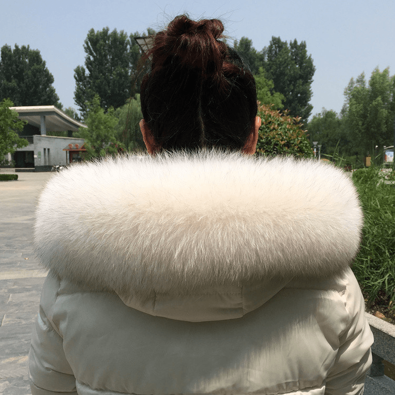 fox fur collar scarf, view 3 - MRSLM