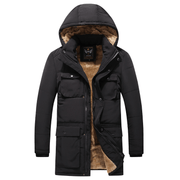 men's mid-length padded hooded jacket - MRSLM