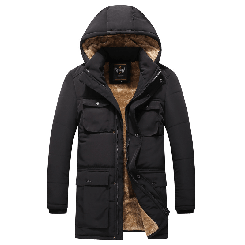 men's mid-length padded hooded jacket - MRSLM