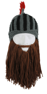 wool knight hat with mustache, view 3 - MRSLM
