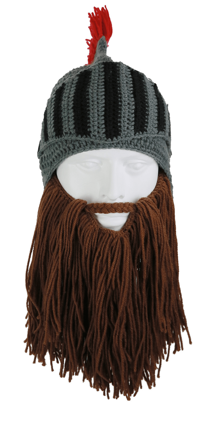 wool knight hat with mustache, view 3 - MRSLM