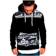 christmas fawn hooded slim sweatshirt, view 2 - MRSLM