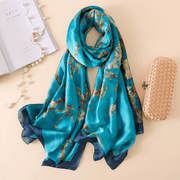 oil painting imitation silk print scarf, view 4 - MRSLM
