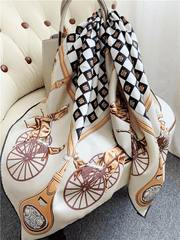 women's mulberry silk twill square scarf, view 9 - MRSLM