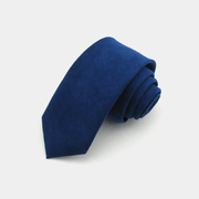 slim striped flannel tie, view 7 - MRSLM