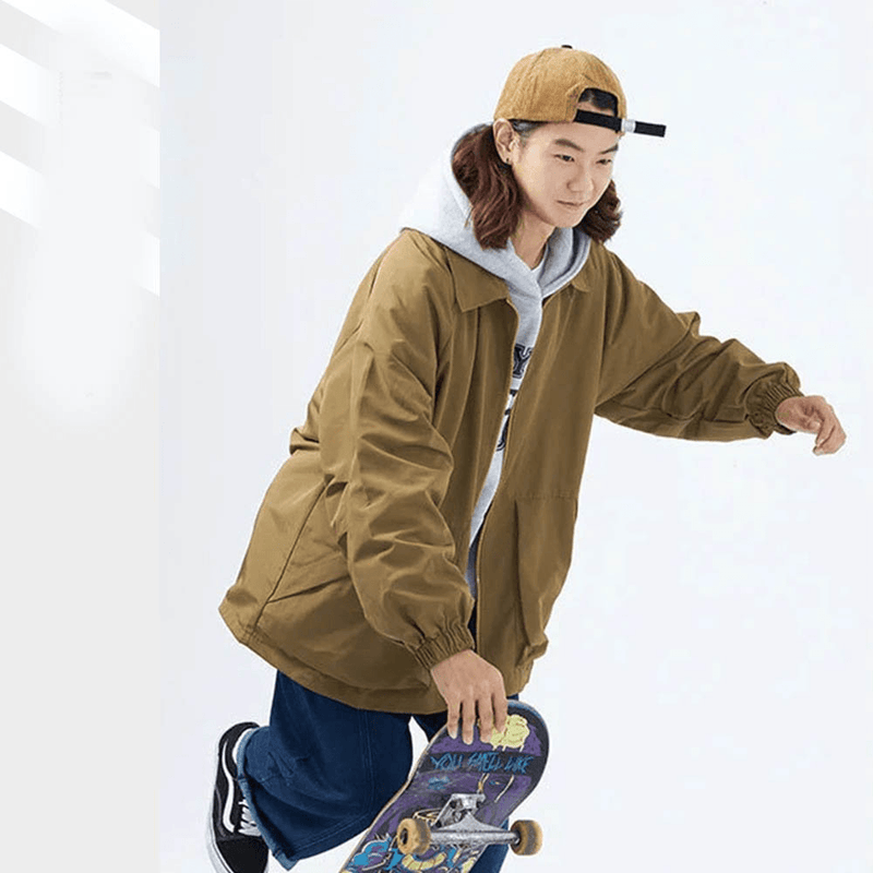 men's loose hooded casual jacket, view 3 - MRSLM