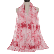 tie-dye printed chiffon scarf shawl, view 2 - MRSLM