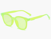 small frame fluorescent green sunglasses, view 7 - MRSLM